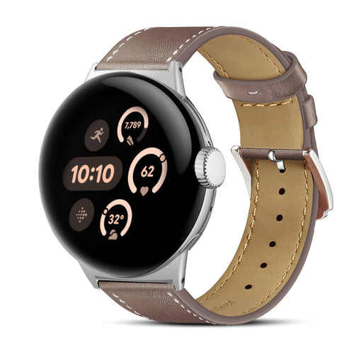 Google Pixel Watch 3 - 45mm modern leren band (coco)