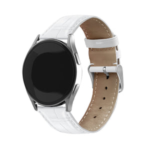 Oppo Watch X leren crocodile grain band (wit)