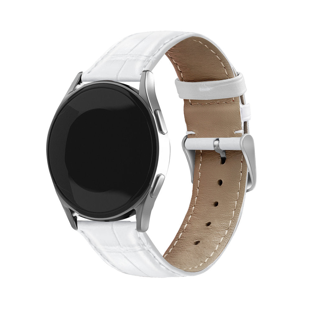 Suunto Run leren crocodile grain band (wit)