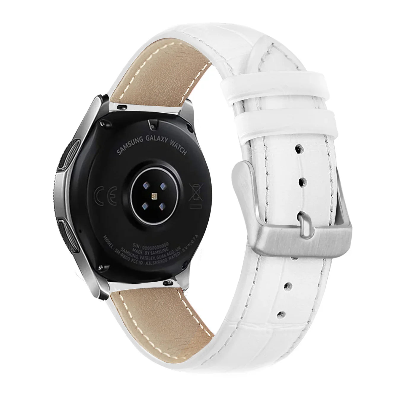 Coros Apex 42mm Crocodile Leather Grain Strap (White)