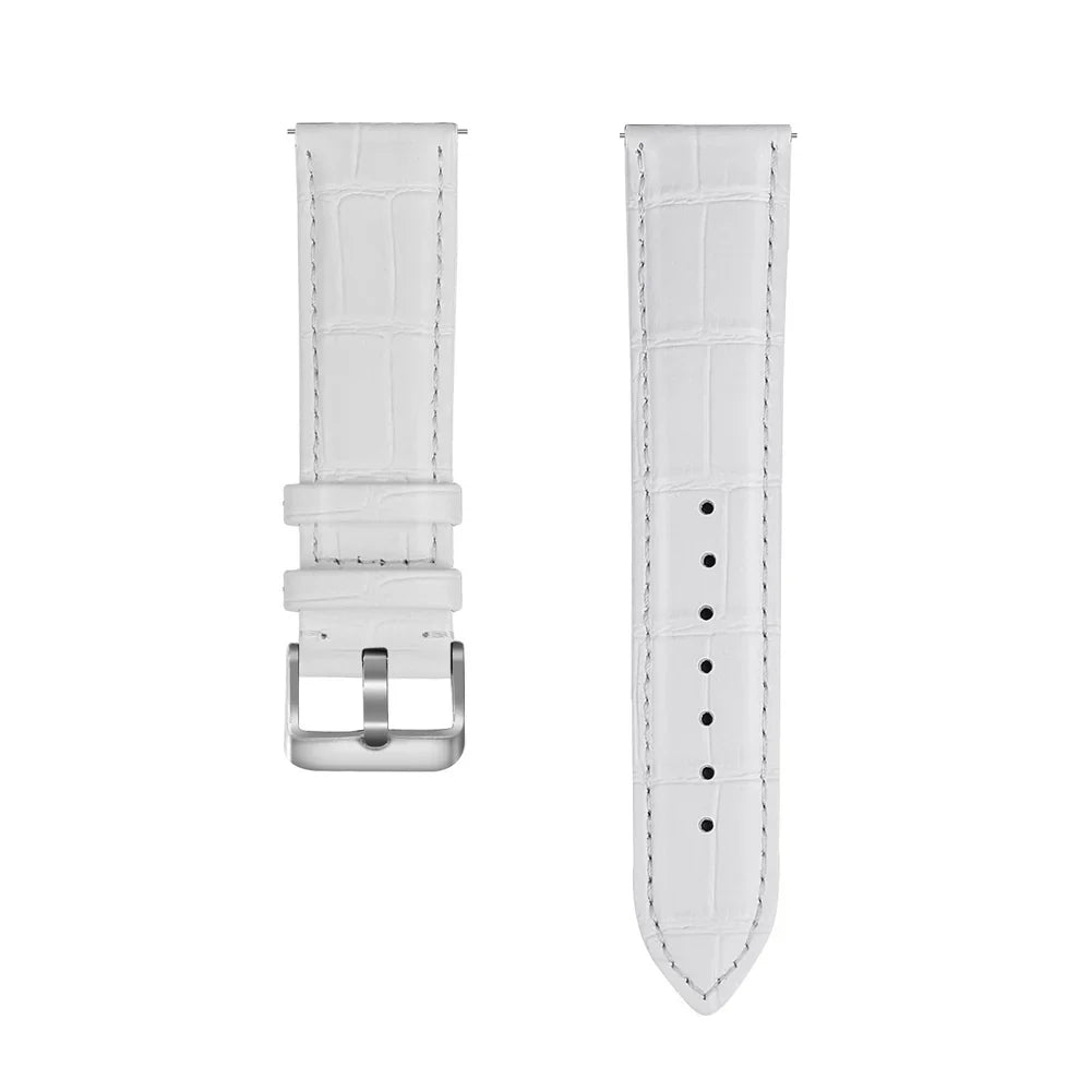 Withings ScanWatch 2 - 42mm Crocodile Leather Grain Strap (White)