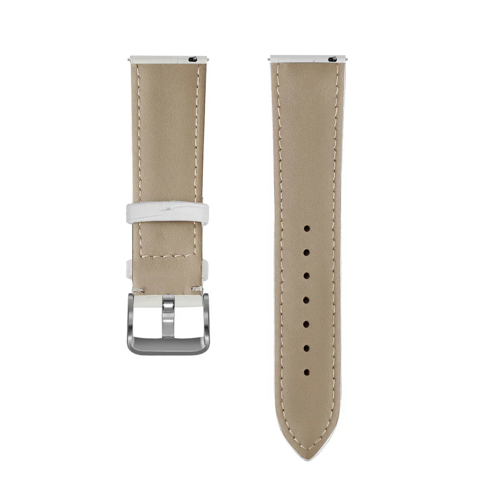 Amazfit Active Crocodile leren grain band (wit)