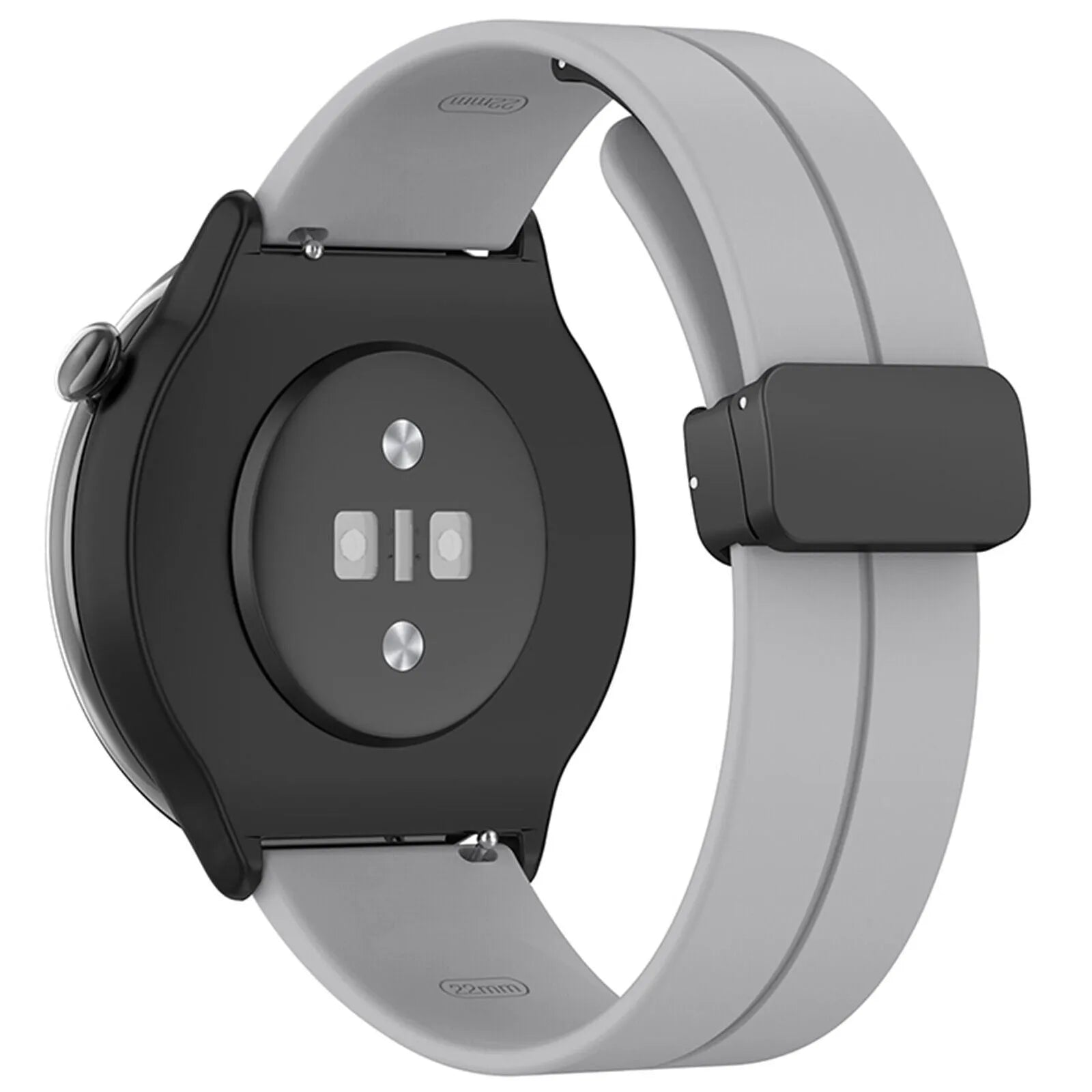 D-Buckle Silicone Strap, light grey, lifestyle photo