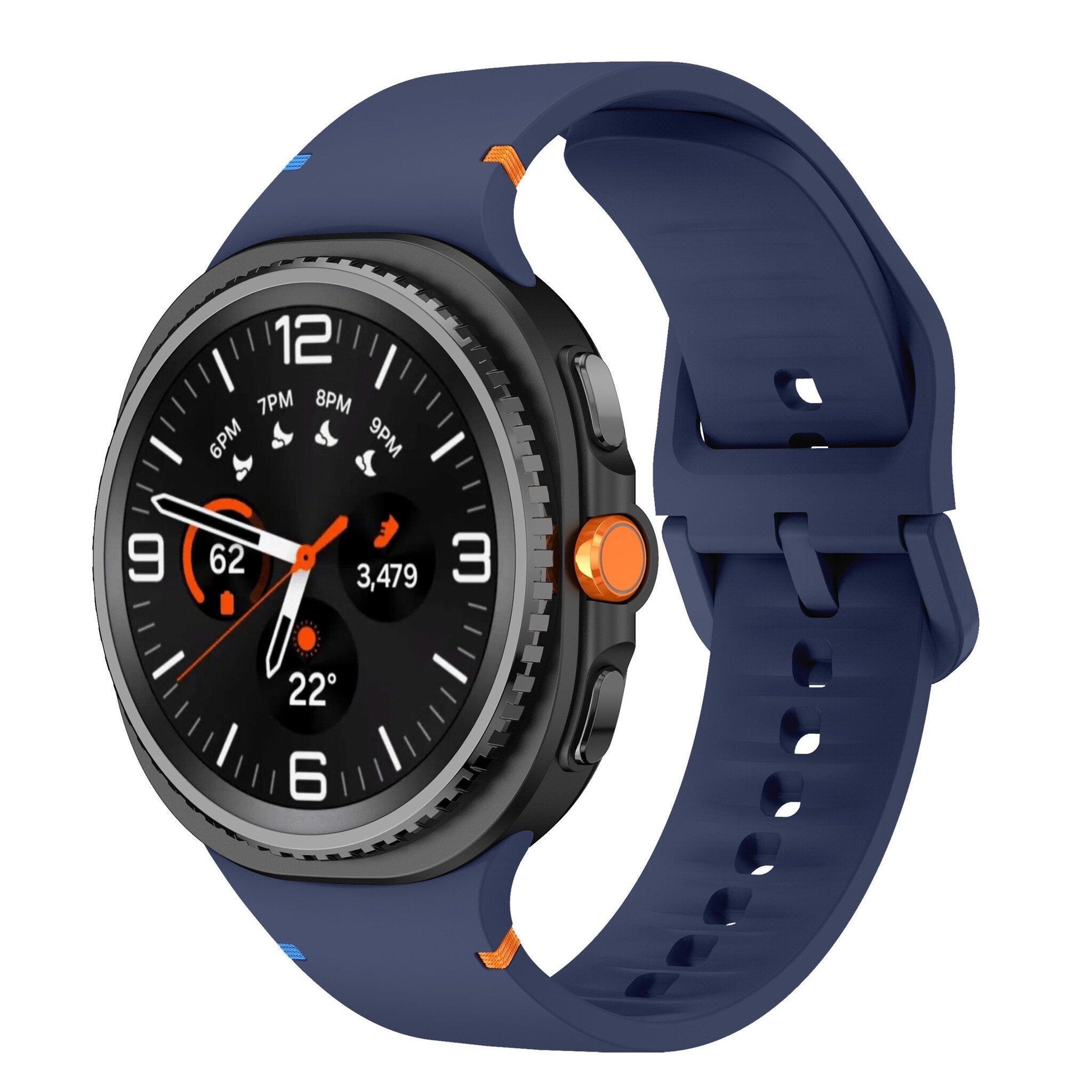 Samsung Galaxy Watch 8 - 44mm siliconen bandje (donkerblauw)