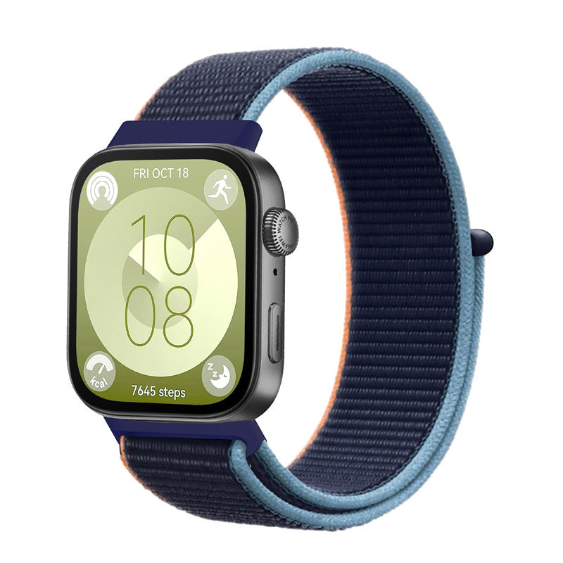 Huawei Watch Fit 3 nylon classic bandje (donkerblauw)