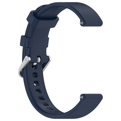 Pebble Round 2 - 14mm siliconen classic bandje (donkerblauw)