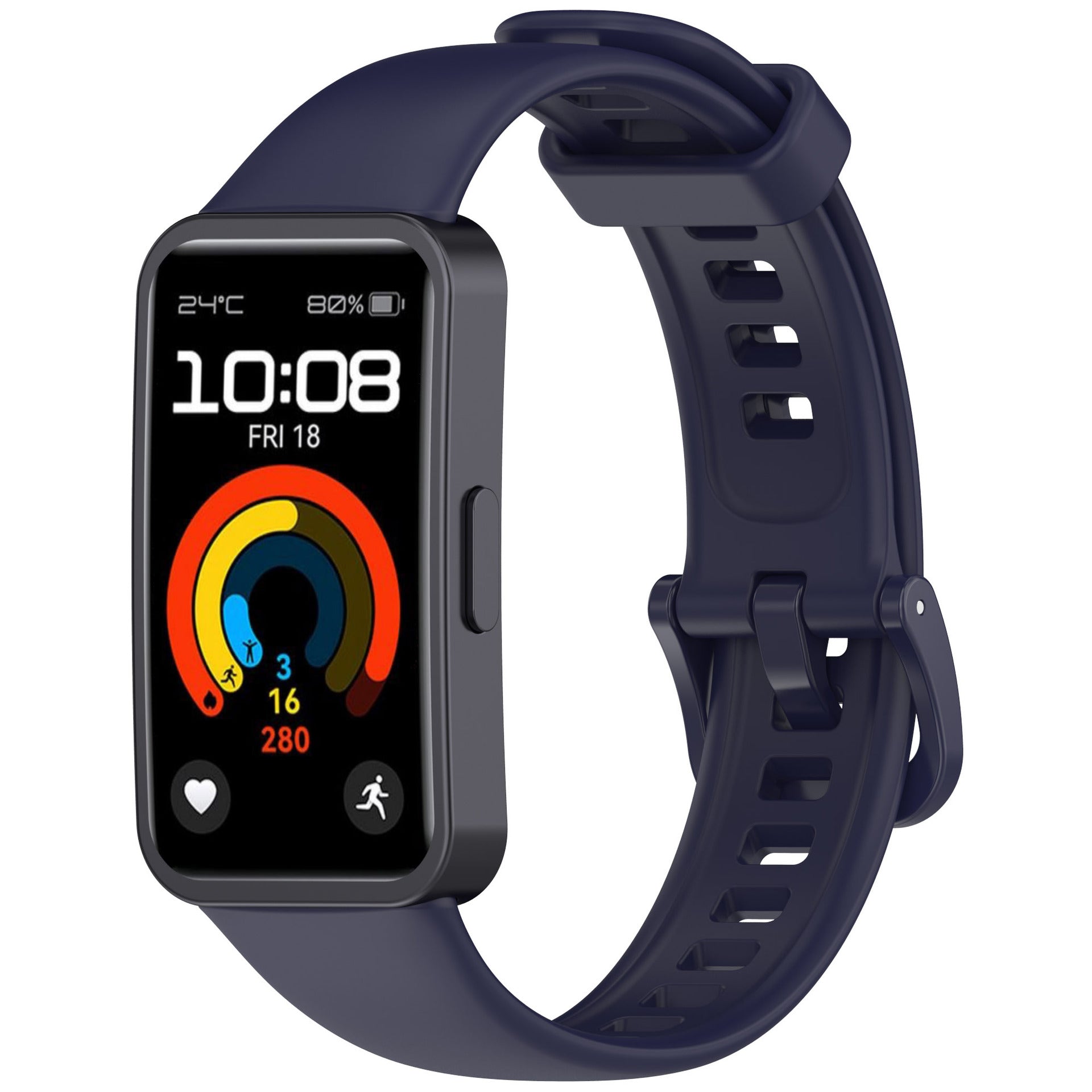 Huawei Band 8 classic siliconen bandje (donkerblauw)