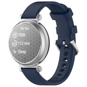 Pebble Round 2 - 14mm siliconen classic bandje (donkerblauw)