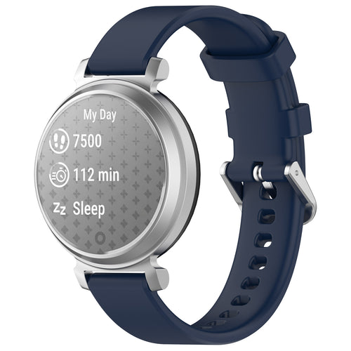 Pebble Round 2 - 14mm siliconen classic bandje (donkerblauw)
