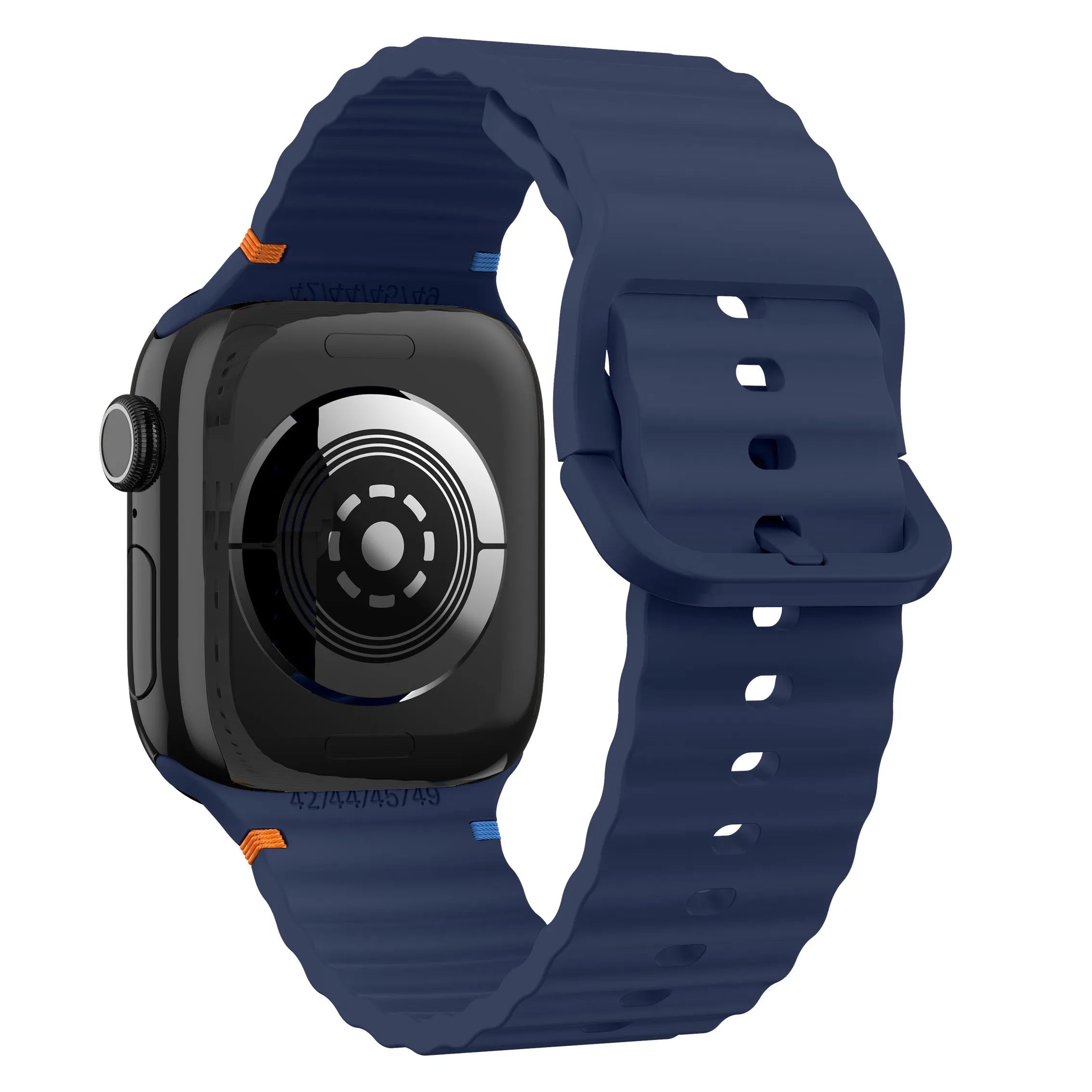 Apple Watch Wave siliconen bandje (donkerblauw)