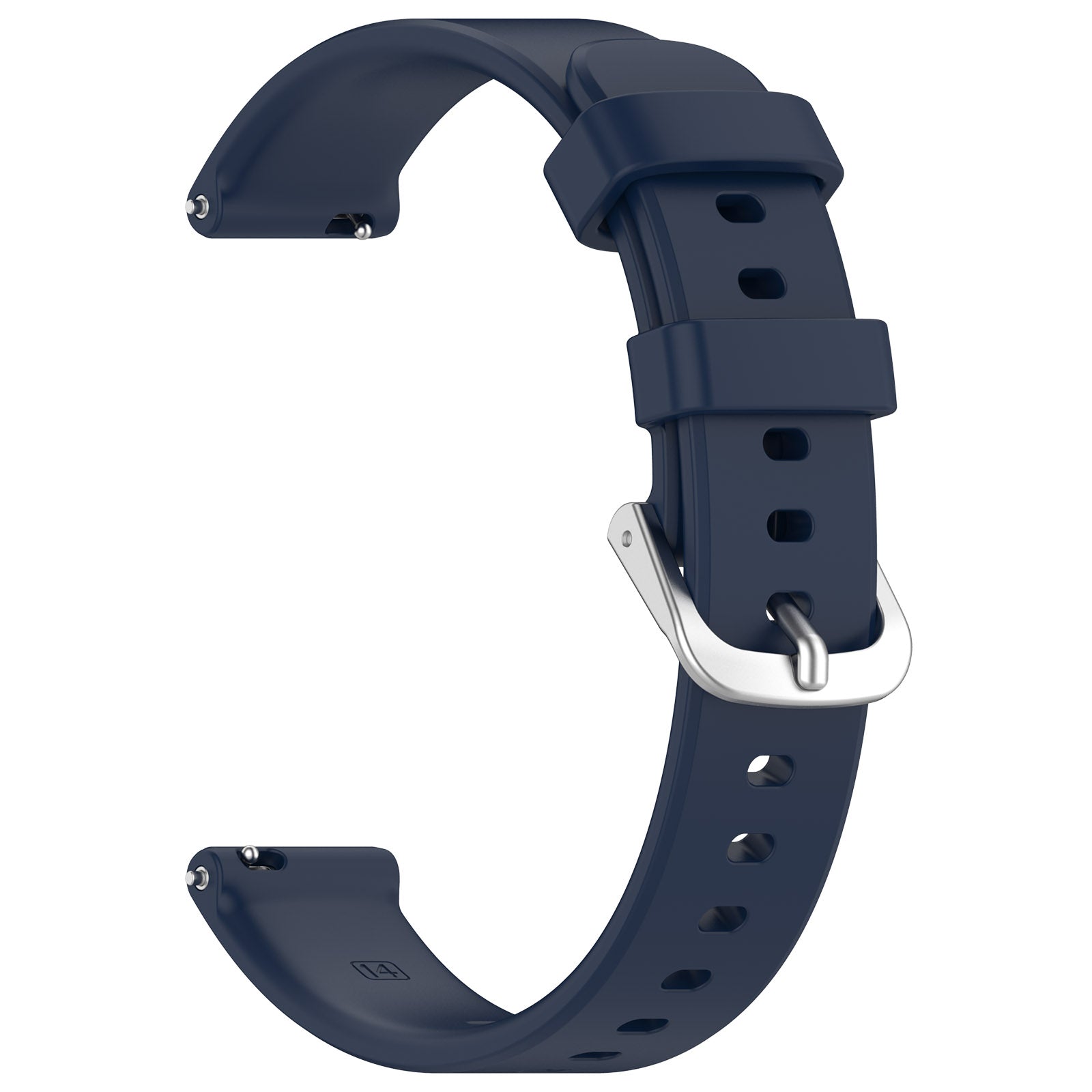 Pebble Round 2 - 14mm siliconen classic bandje (donkerblauw)