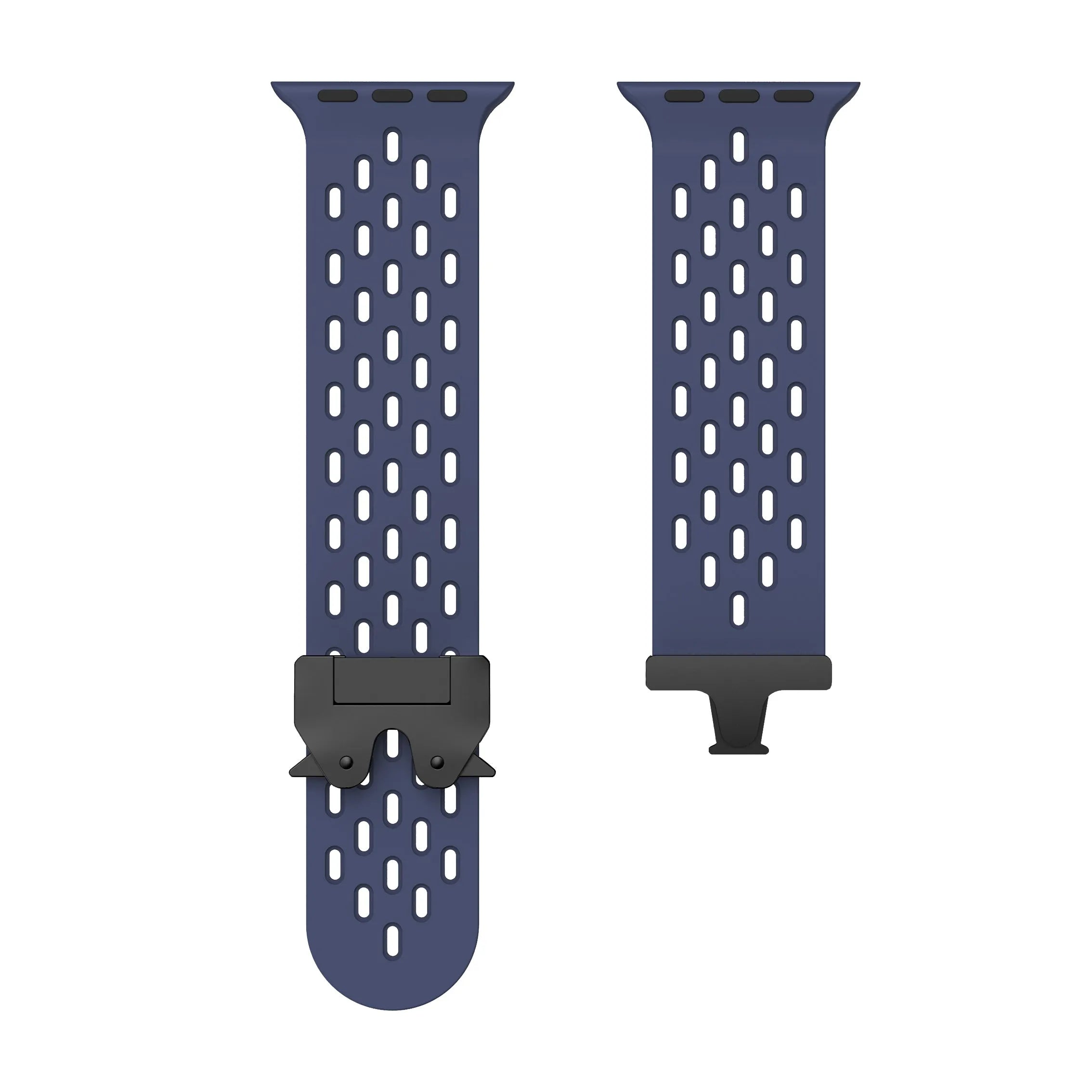 Apple Watch siliconen air bandje met P-Buckle (donkerblauw)
