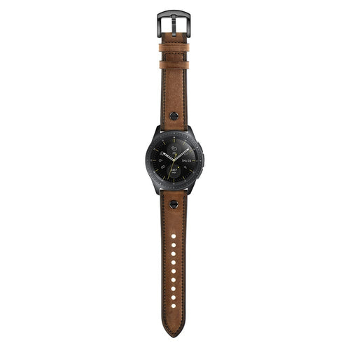 OnePlus Watch 3 geschroefde leren bandje (donkerbruin)