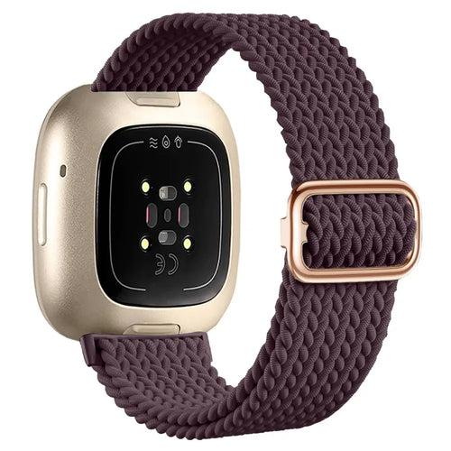 Fitbit Versa 3 Adjustable Woven Strap (Dark Cherry)