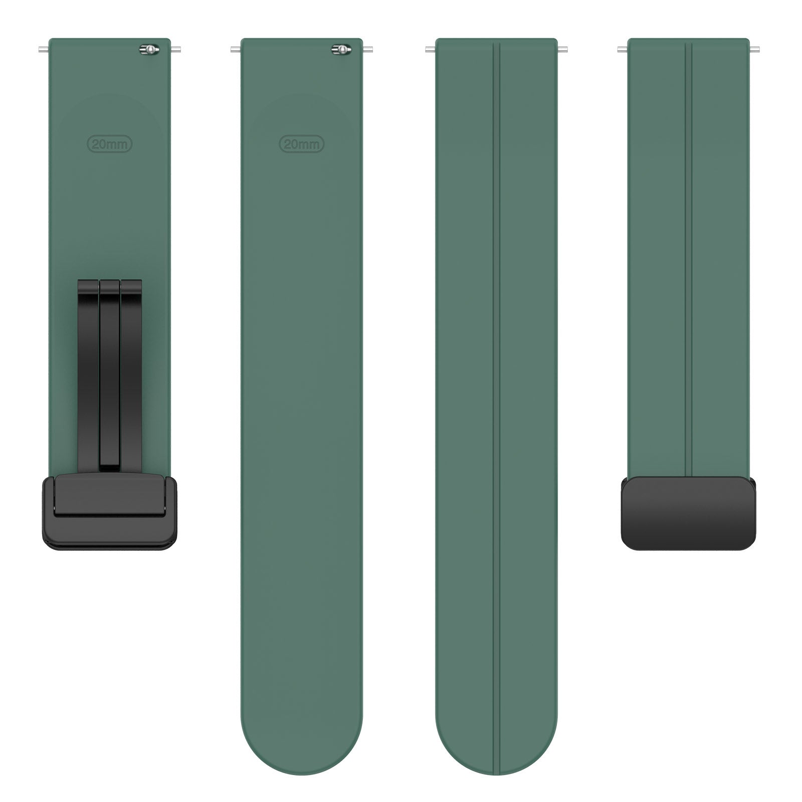 Amazfit Bip 3 (Pro) D-Buckle Silicone Strap (Dark Green)