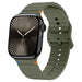Apple Watch Wave siliconen bandje (donkergroen)