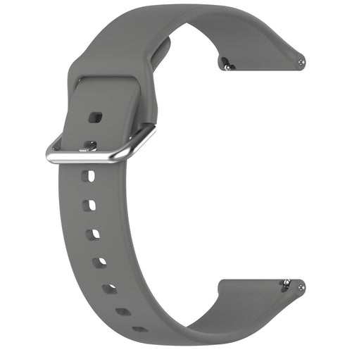 Universal 24mm Silicone Buckle Strap (Dark Grey)