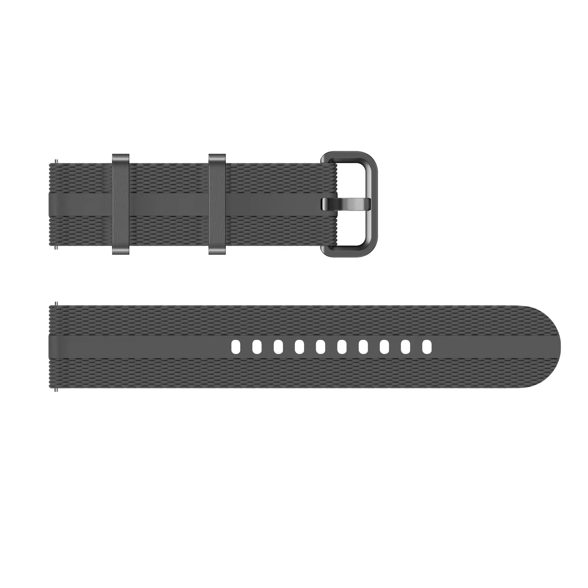 Coros Pace 2 Silicone Active Strap (Dark Grey/Orange)