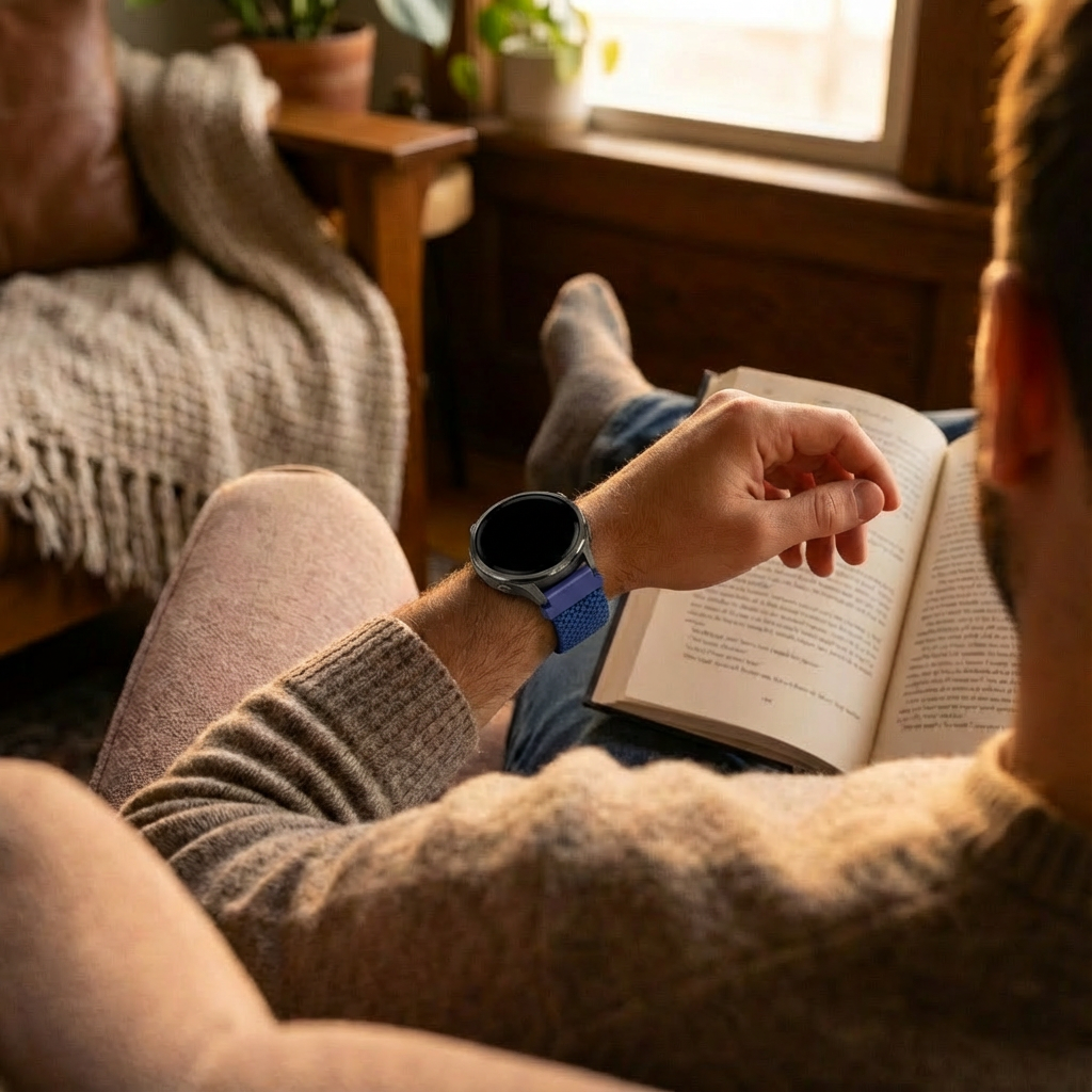 Bandz Garmin Venu 2s Adjustable Braided Strap (Blue)