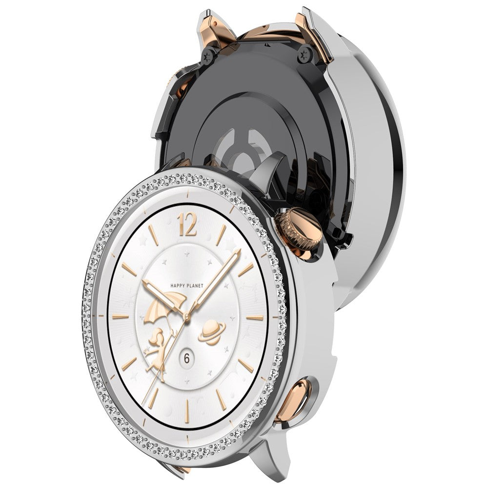 OnePlus Watch 3 - 43mm diamond hard case (zilver)