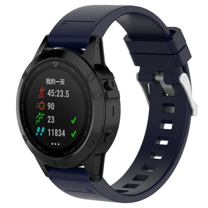 Garmin Fenix 7s glossy silicone band (donkerblauw)