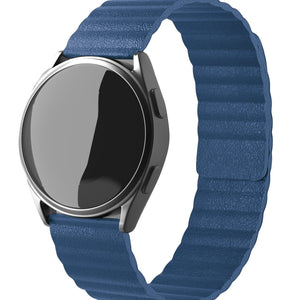 Withings ScanWatch 2 - 42mm Leather Loop Strap (Dark Blue)