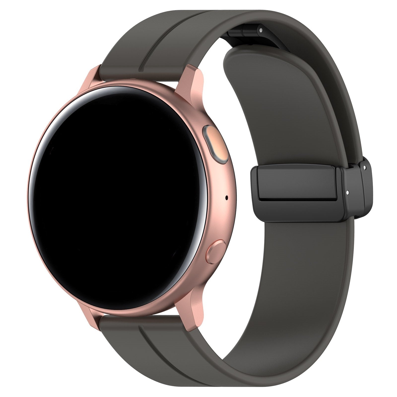 Coros Apex 42mm D-buckle siliconen bandje (donkergrijs)
