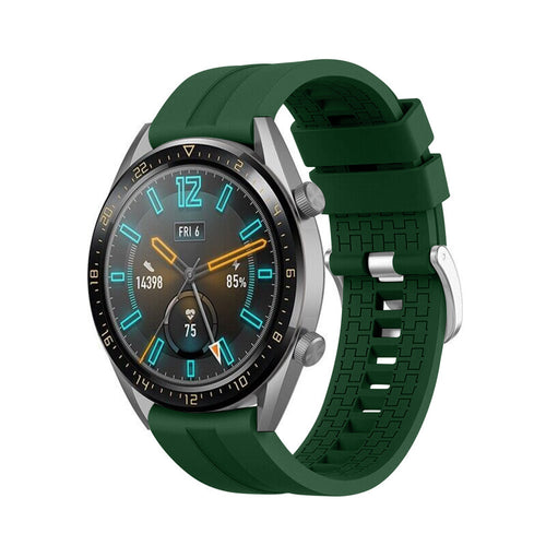 Huawei Watch 5 - 46mm extreme silicone band (legergroen)