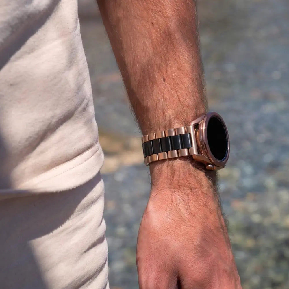 Samsung Galaxy Watch 3 41mm Steel Strap (Rose Gold-Black)