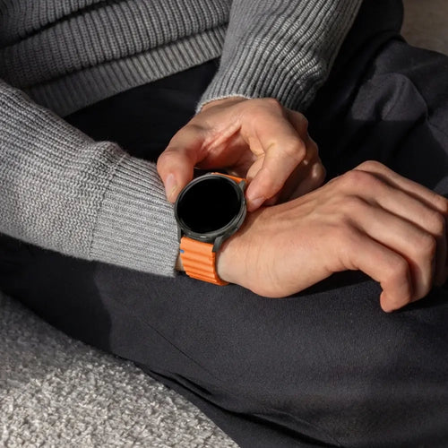 Bandz Garmin Vivoactive 3 siliconen band 'Wave' (oranje)