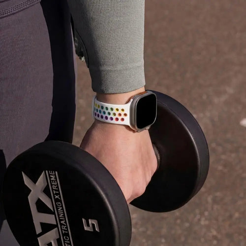 Apple Watch Sport Strap (White/Colourful)