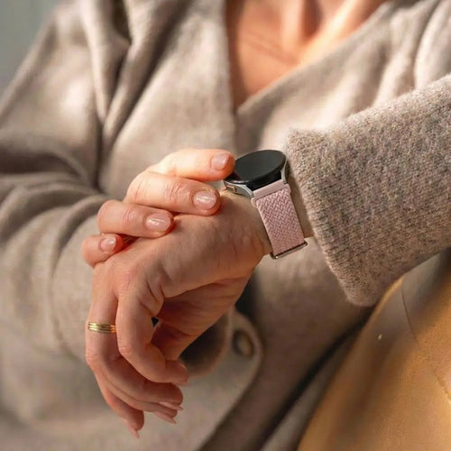 Garmin Venu 2s gevlochten band met P-buckle (roze)