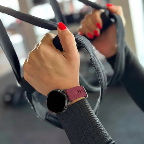 Bandz Garmin Vivoactive 4s siliconen band 'Deluxe' (wijnrood)