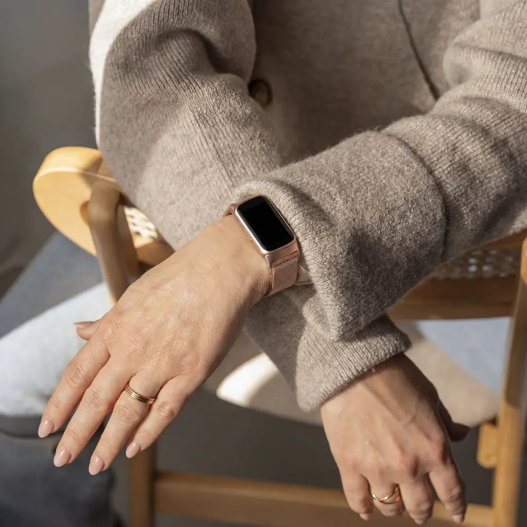 Fitbit Luxe Milanese band (rosé goud)