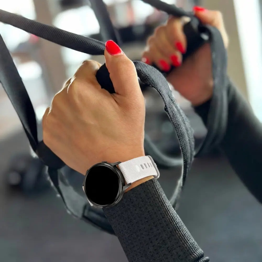 Bandz Garmin Forerunner 265s siliconen band 'Deluxe' (wit)