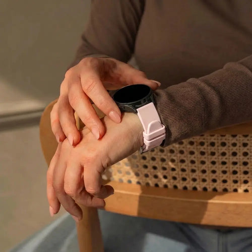 Bandz Garmin Venu 3s siliconen band 'Classic' (lichtroze)