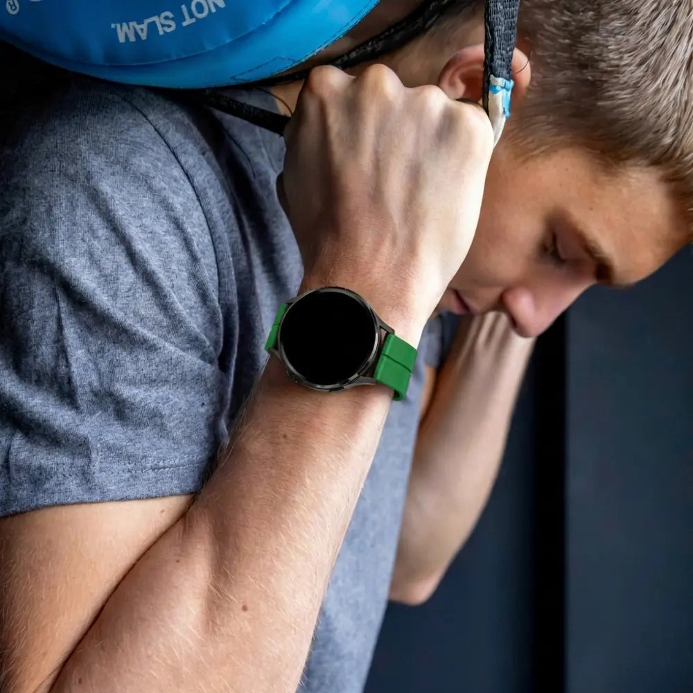 Bandz Garmin Vivoactive 6 siliconen band met D-buckle (groen)