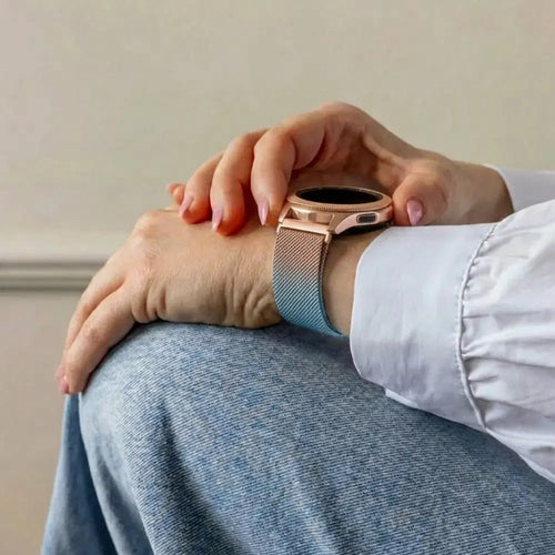 Samsung Galaxy Watch Milanese band 42mm (blauw/goud)