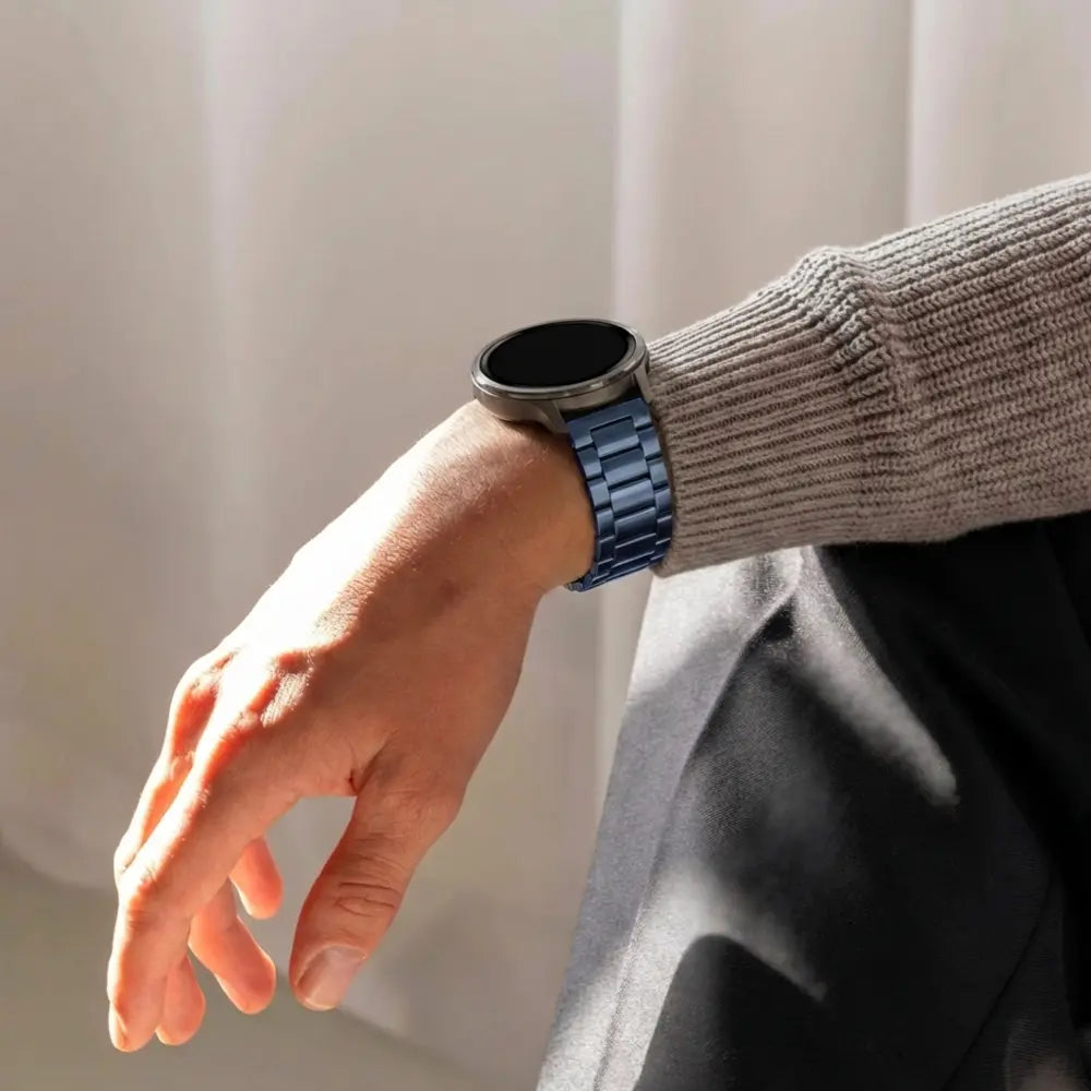 Bandz Garmin Vivoactive 6 Steel Strap 'Classic' (Blue)