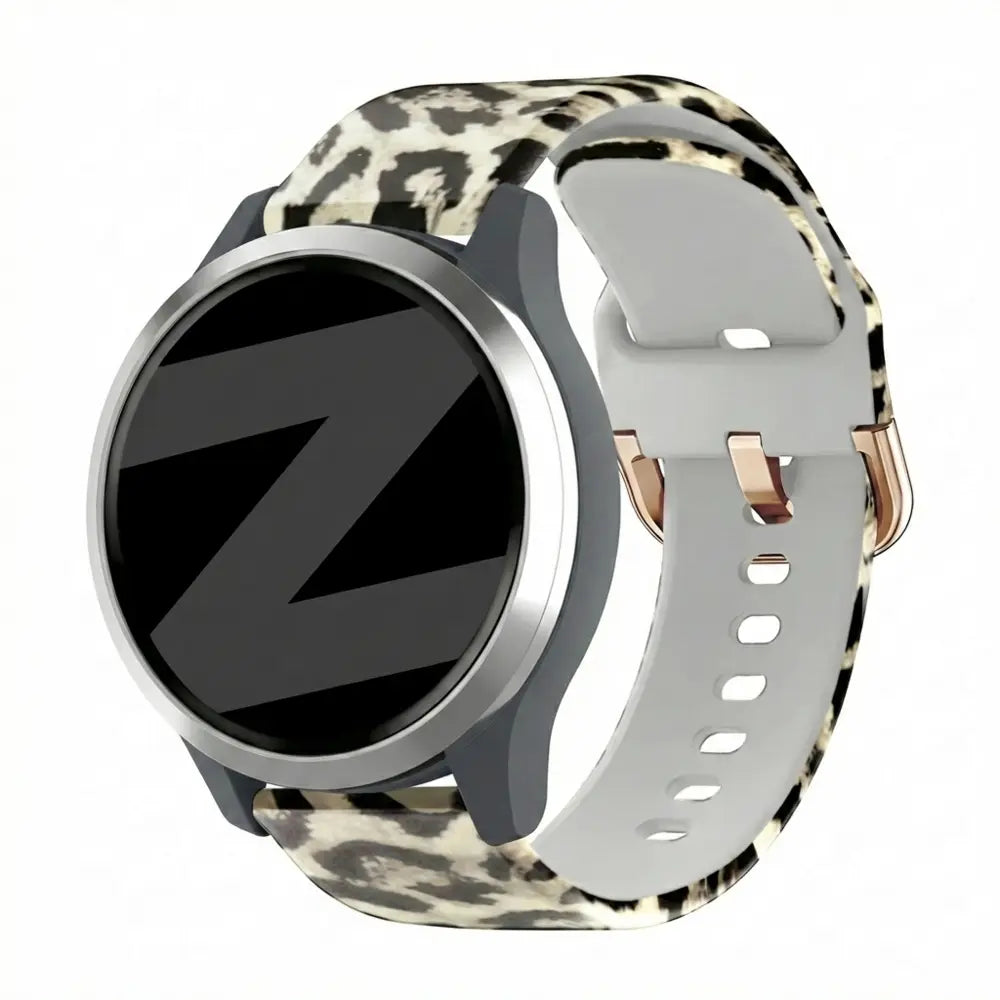 Bandz Garmin Vivomove 3s siliconen band 'Lucky Leopard'