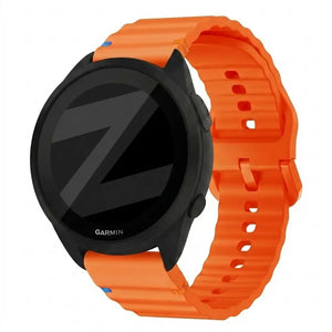 Bandz Garmin Forerunner 165 Silicone Strap 'Wave' (Orange)