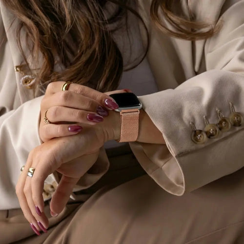Fitbit Versa-Versa 2 Milanese Strap (Rose Gold)