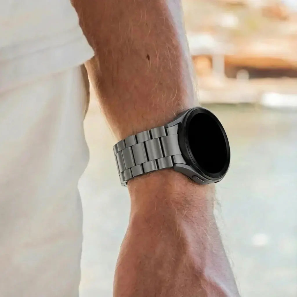 Bandz Samsung Galaxy Watch 4 40mm titanium schakel band (grafiet)