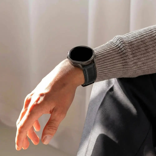 Bandz Garmin Approach S42 Leather Strap 'Classic' (Black)