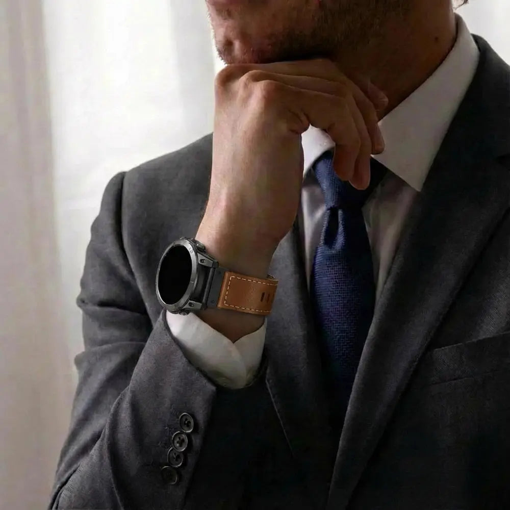 Garmin Instinct 3 - 50mm premium leren bandje (bruin)