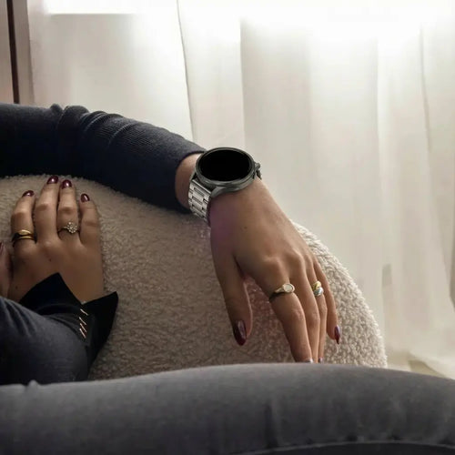 Bandz Garmin Vivomove Trend stalen band 'Classic' (sterrenlicht)