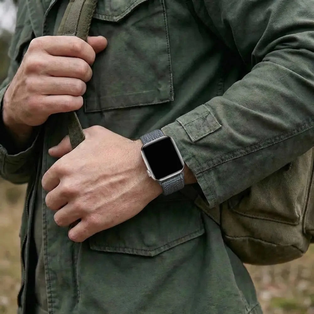 Bandz Apple Watch Nylon Strap 'Classic' (Mist Green)