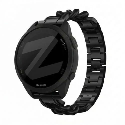 Bandz Garmin Forerunner 165 Metal Strap 'Chains' (Black)