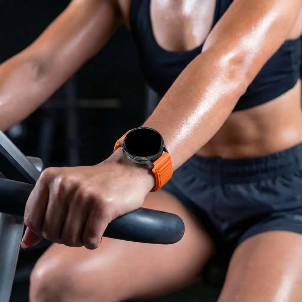 Bandz Garmin Vivomove 3 nylon band 'Wave' (oranje)