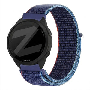 Bandz Garmin Forerunner 165 Nylon Loop Strap (Dark Blue Mix)